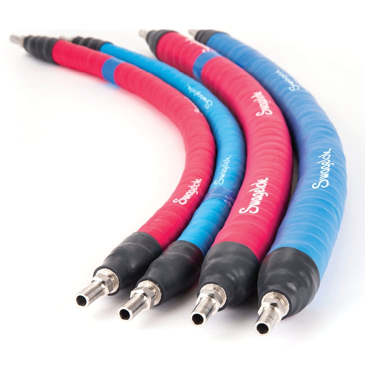 Insulated blue / red hose with tube adapter